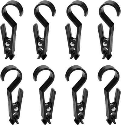 Famanu – Tentluifelclips set van 8 stuks, multifunctionele kamphaken voor het bevestigen van tenten en lantaarns tijdens outdoor activiteiten
