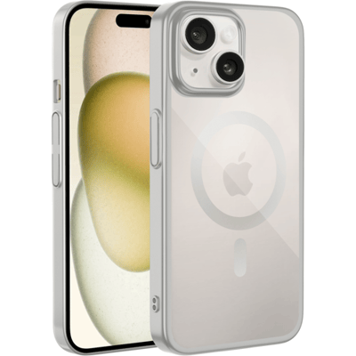 Coverzs clear MagSafe hardcase hoesje geschikt voor iPhone 13 (zilver) - MagSafe, shockbestendig, premium bescherming