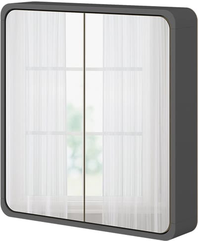 Vicco Arla Badkamerspiegelkast – 60 x 60 cm Antraciet/eiken