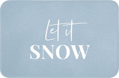 WC mat 60x40 cm - Antislip - Sneeuw - Winter - Blauw - Let it snow - Toiletmat - Vloermat - Douchemat - Toilet tapijt - Toiletmatten