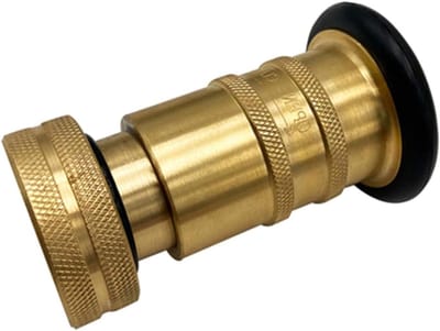 Brandslang Mondstuk - Spuitmond Brandweer - Brandbestrijding Tuin - Verstelbare Straal - 1.5 inch NPSH/NPT - Messing
