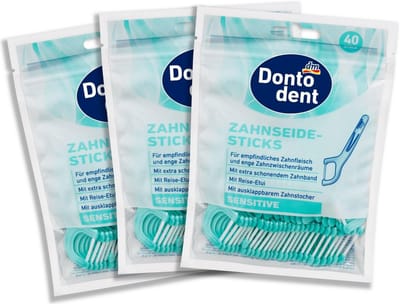 Tandzijdesticks Sensitive - Interdentale reiniging - Dagelijkse mondhygiëne - Extra zachte tandband - 120 stuks