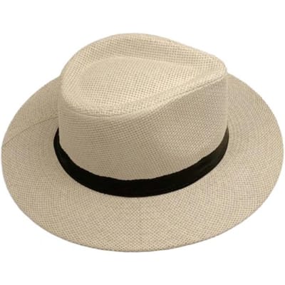 Band Decor Plat Koepel Strooien Hoed Opvouwbaar Dunne Niet-benauwende Anti-UV Heren Grote Rand Zonbescherming Jazz Hoed Trendy Accessoires Hoge Kwaliteit One Size