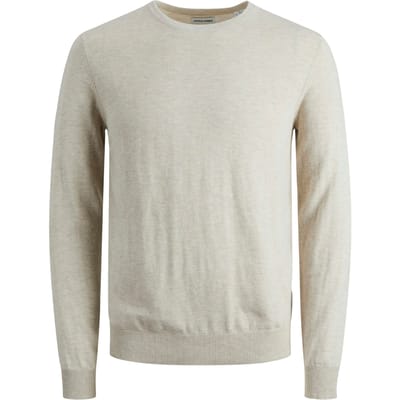Jack & Jones - Heren Trui Emil Knit Crew Neck - Beige - Maat S