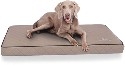 Knuffelwuff orthopedische hondenmat Juna van laser-gewatteerd kunstleer L 78x65cm grijs