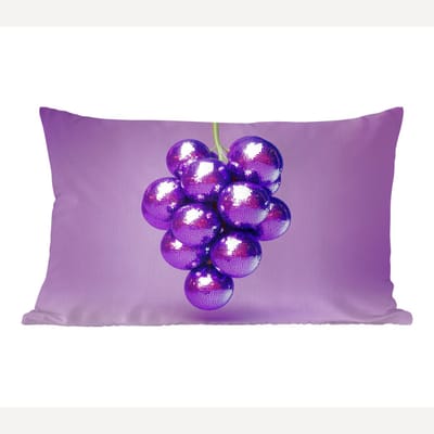 Sierkussens - Kussentjes Woonkamer - 60x40 cm - Druif - Disco - Glitter - Paars