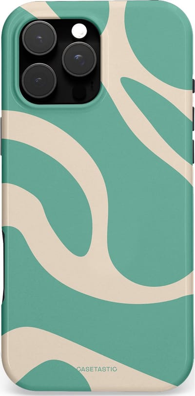 Casetastic hoesje geschikt voor Apple iPhone 16 Pro Max - MagSafe - Dubbellaagse bescherming - Zand Groene Vlaktes - Fashion Case - Saliegroen Zand
