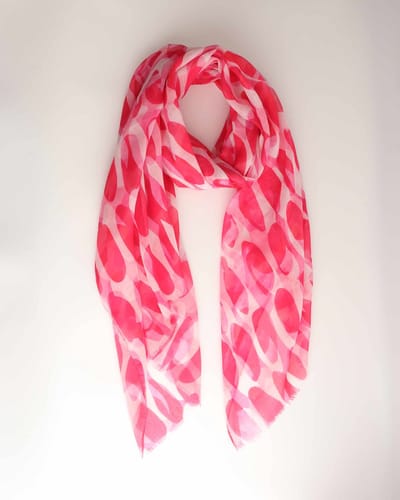 Biba scarf- Accessories Junkie Amsterdam- Dames- Lang- Katoen- Shawl- Gestript- Dun- Roze