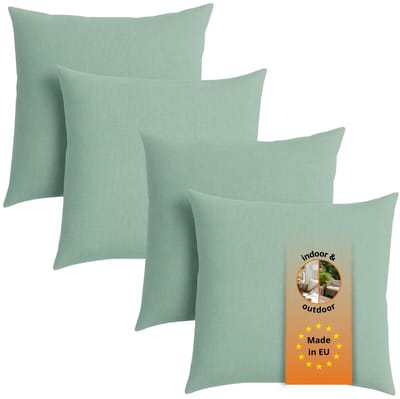 sleepling sierkussenset van 4 - 40x40 cm kussen – bankkussen van robuuste meubelstof - incl. hoes en vulling - als decoratiekussen, sierkussen of couchkussen - kussenset - Made in EU - 40 x 40 cm - turquoise
