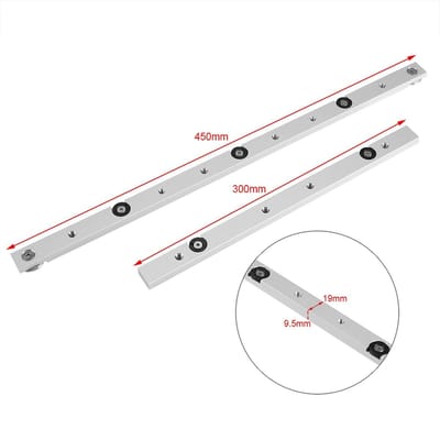 Dailygoods- Verstekbalk Aluminiumlegering - Verstekstang - Tafelcirkelzaag - Houtbewerkingsgereedschap - Schuiftafelcirkelzaag - Lengte 450 mm