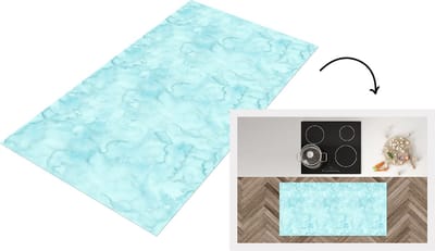 Keukenloper - Loper keuken - Waterverf - Patronen - Marmer - 120x60 cm - Keukenloper vinyl