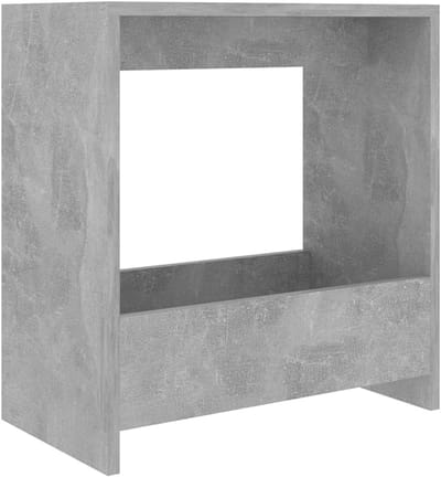 Bijzettafel - Hout Betonlook - Opbergen Decoreren - Open Compartiment - 50x26x50 cm - Betongrijs
