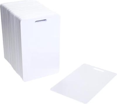 Ultracard PVC card met slot sleuf, portrait, wit pk a 100 stuks
