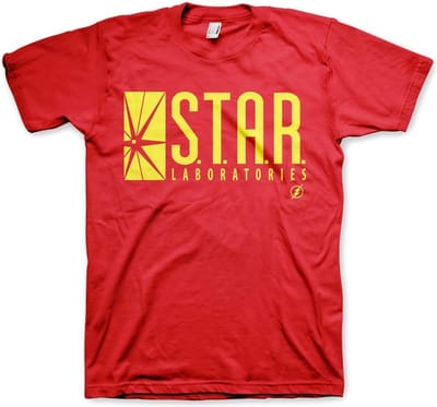 DC Comics The Flash Heren Tshirt -S- Star Laboratories Rood