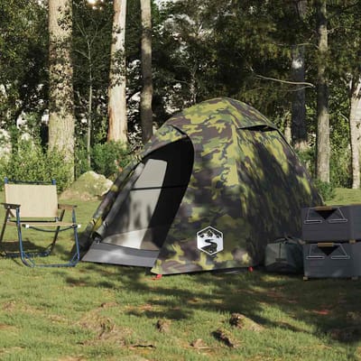 vidaXL - Koepeltent - 2-persoons - waterdicht - camouflage