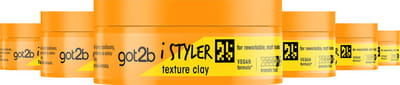 Got2b Men I-Styler Clay - Haarstyling - Haarwax - Matte Look - Dramatische Hold - Voordeelverpakking - 6 x 75 ml