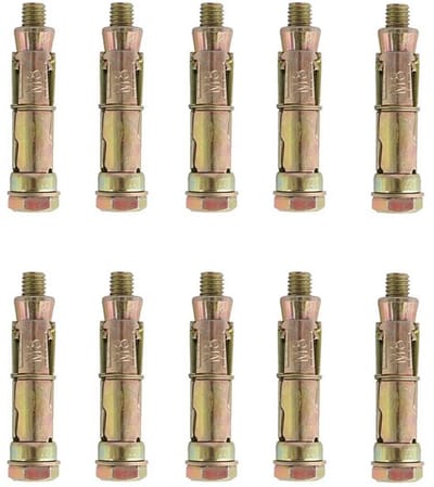 10x M8x60mm Schildanker Bouten - Sterke Uitbreidingsbouten voor Beton en Steen