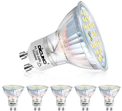 Dimbare GU10 LED Lamp 4.2W, Vervangt 40W Halogeen, Koelwit 5000K, Set van 6