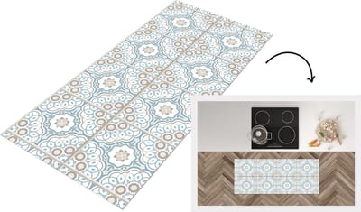 Keukenloper - Loper keuken - Bloemen - Portugal - Design - 120x50 cm - Keukenloper vinyl