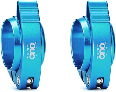 Fiets Zadelpenklem - Snelsluiting Fiets - Zadelhoogte Verstellen - Aluminium Kwaliteit - 41 mm - Blauw