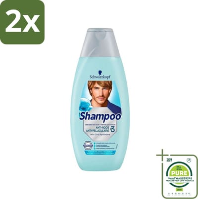 Schwarzkopf - Shampoo Anti-Roos - Tegen Schilfers & Jeuk - 400 ml - Voordeelverpakking - 2 stuks - Anti-roos shampoo - Roos bestrijding