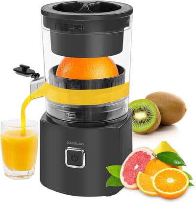 Namajunas - Citruspers electrisch - Citroenpers - limoenpers - Juicer voor fruit - Instelbaar Pulpfilter - Sapcentrifuge - 80 W, anti-druppelsysteem en een borstel die gemakkelijk schoon te maken is