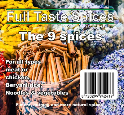 The 9 Spices kruidenmix (Ras El Hanout marokkaanse kruidenmix) - Geen zout & Versgemalen