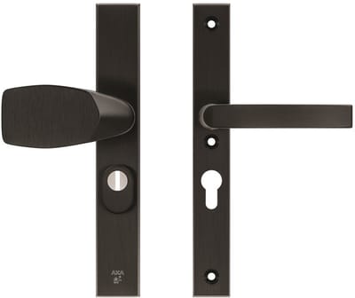 AXA 6767 Veiligheidsbeslag Edge Plus smal Wing-knop+kruk Blok PC55 anti-kerntrek F8 - 6767-49-18/55K