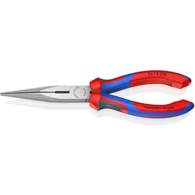 Knipex 26 12 200 Platte rondbektang Werkplaats Recht Vanadium elektrostaal 200 mm