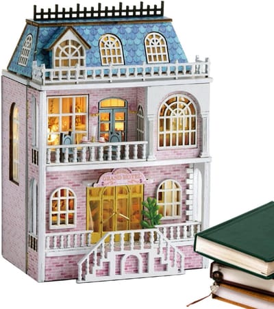 Miniatuur Houten Meubelset - Poppenhuis Decoratie - Hobby Bouwen - Met LED Verlichting - 184 x 59 x 171 cm