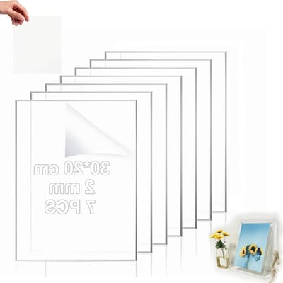 Acryl Platen Set - Transparant Kunststof - DIY Projecten - Dubbelzijdig Beschermd - 30 x 20 cm - Transparant