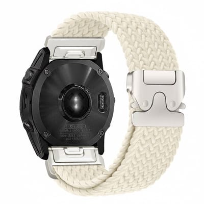 Nylon bandje - geschikt voor Garmin Fenix 5S (Plus) / 6S / 7S / 8 (43 mm) / Approach S12 / S42 / S70 42 mm / Epix Pro (Gen 2) 42 mm / D2 Delta S / Mk3(i) 42 mm - beige