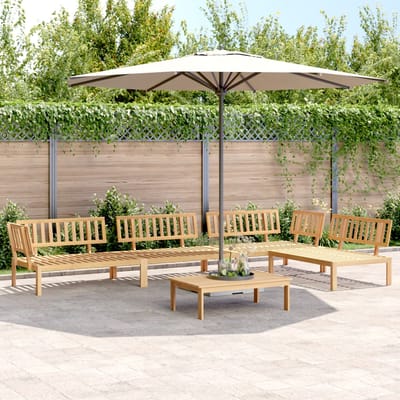 vidaXL - 5-delige - Loungeset - pallet - massief - acaciahout