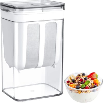 carmdering - Yoghurt Maker Zeef - Multi Yoghurtzeef voor Griekse Yoghurt, Sojamelk en Meer - Griekse yoghurtzeef - Griekse yoghurtmaker - zelfgemaakte yoghurtzeef - met een royale inhoud van 1100 ml