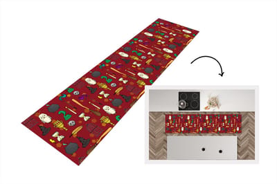 Keukenloper - Loper keuken - Tiener - Uil - Slang - Patronen - 200x50 cm - Keukenloper vinyl