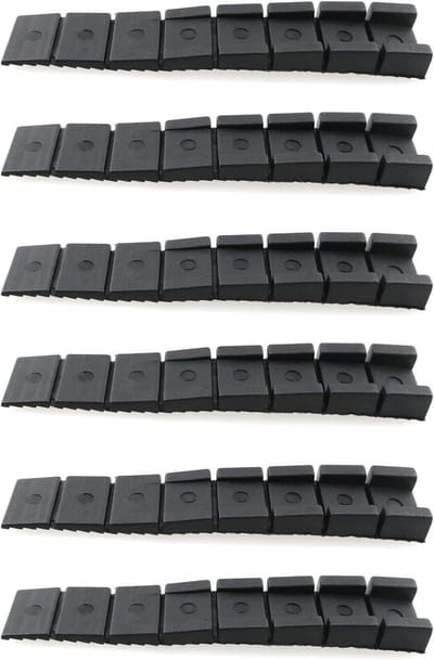 Meubel Leveller - Kunststof Wiggen - Kasten Stabiliseren - Kantel Anti-slip Ontwerp - 100x20x8mm - Zwart