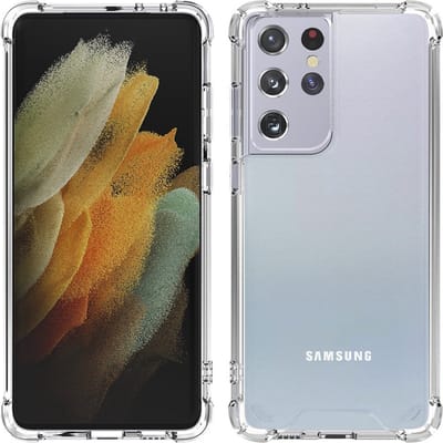 Schokbestendig Hoesje - Crystal Clear Back Cover Geschikt voor: Samsung Galaxy S21 Ultra | Transparante achterkant PC & TPU Bumper