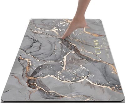 Superabsorberende badkamer vloermat 60x90cm - Dunne, snel drogende en niet-slip badmat