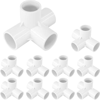 PVC Koppelingen - Frame Connectoren - Kas Bouwen - 4 Weg Ontwerp - 25Mm Binnendiameter - Wit
