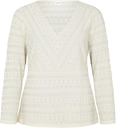 Vila Blouse Vichikka V-neck L/s Top/cur - Noos 14077121 Birch Dames Maat - W44