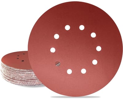 Dailygoods- Schuurpapier Set 225mm - Schuurschijven Rond - 10 Gaten - Klittenband - Korrel 400 - Professioneel Gebruik - Schuurschijf