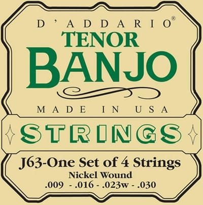 D'Addario J63 Nickel Tenor Banjo 9-30 banjosnaren