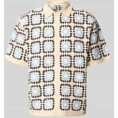 Gebreid shirt met polokraag en knoopsluiting