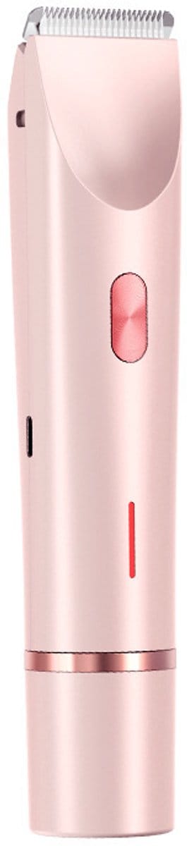 Scheerapparaat, 2-in-1 elektrische epilator, scheerapparaat voor dames, oplaadbare, waterdichte bikinitrimmer, nat en droog (roze, 1-pack)