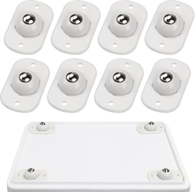 Miniwielen met draaikrans 360 graden zelfklevend zwart