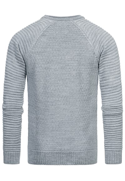 Zware biker Chunky trui met ronde hals