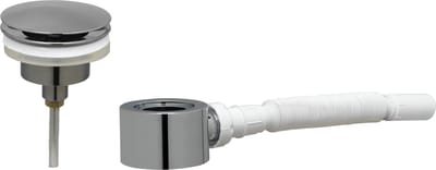 Ben Fixed Wastafel Afvoerplug Set - Niet-afsluitbaar - met plat Meubelsifon 5/4" - Geborsteld zwart