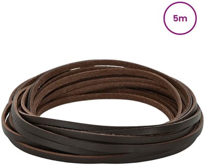 vidaXL - Leren - riem - 1 - Donkerbruin - 500 - x - 0,4 - cm - Leer