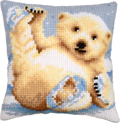 Vervaco - Kruissteekkussen kit - 40 x 40cm - Kleine ijsbeer - PN-0203141