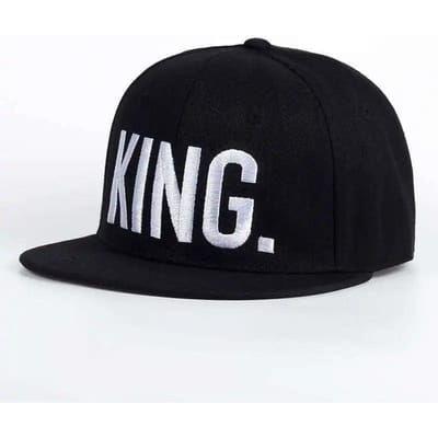 Chapeau de Baseball Hip Hop Simple Brodé Roi Reine Mode Chapeau à Bord Plat Décontracté Chapeau de Soleil d'Extérieur Haute Qualité pour Femme white